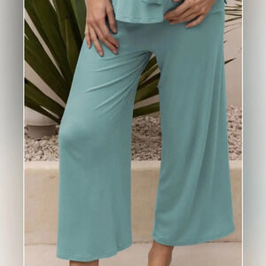 NEW! Cache Coeur oeko-tex Costal boho Cropped Wide Leg lyocell Stretchy Pants L